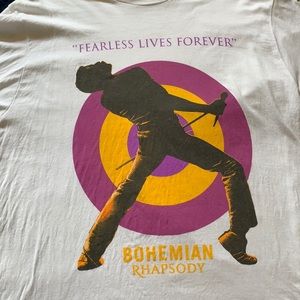 White Bohemian Rhapsody T-shirt, large